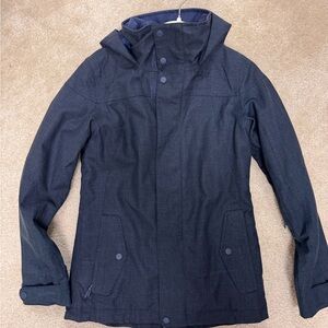 Dark Blue Hooded Ski Jacket ⛷️